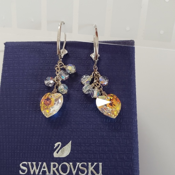 NEW! Swarovski Heart Dangle Drop Earrings - Mother's Day Anniversary Gift - Picture 10 of 16
